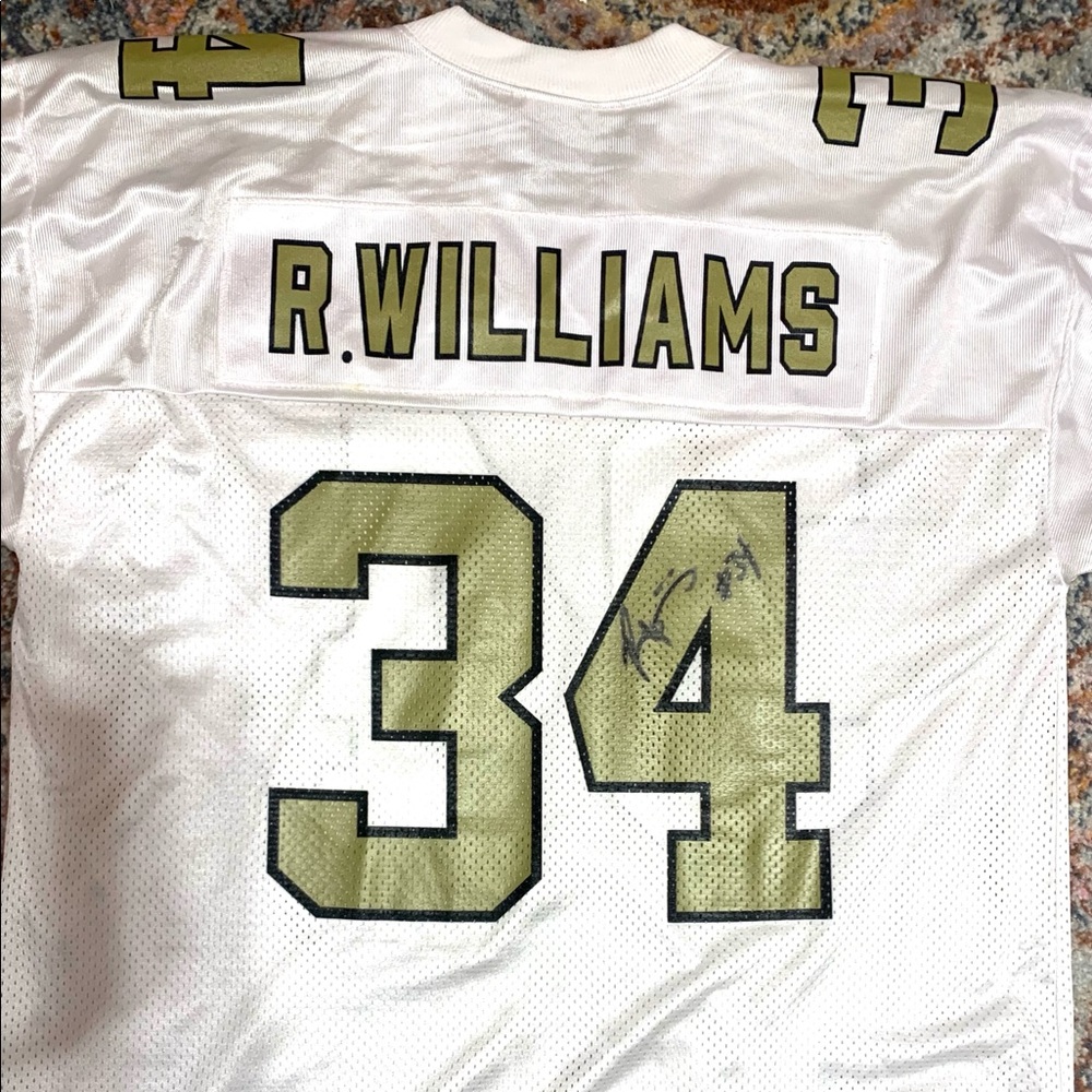 NWT SIGNED Ricky Williams Vintage Puma Jersey L